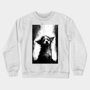 Sad Puppy In The Rain Crewneck Sweatshirt